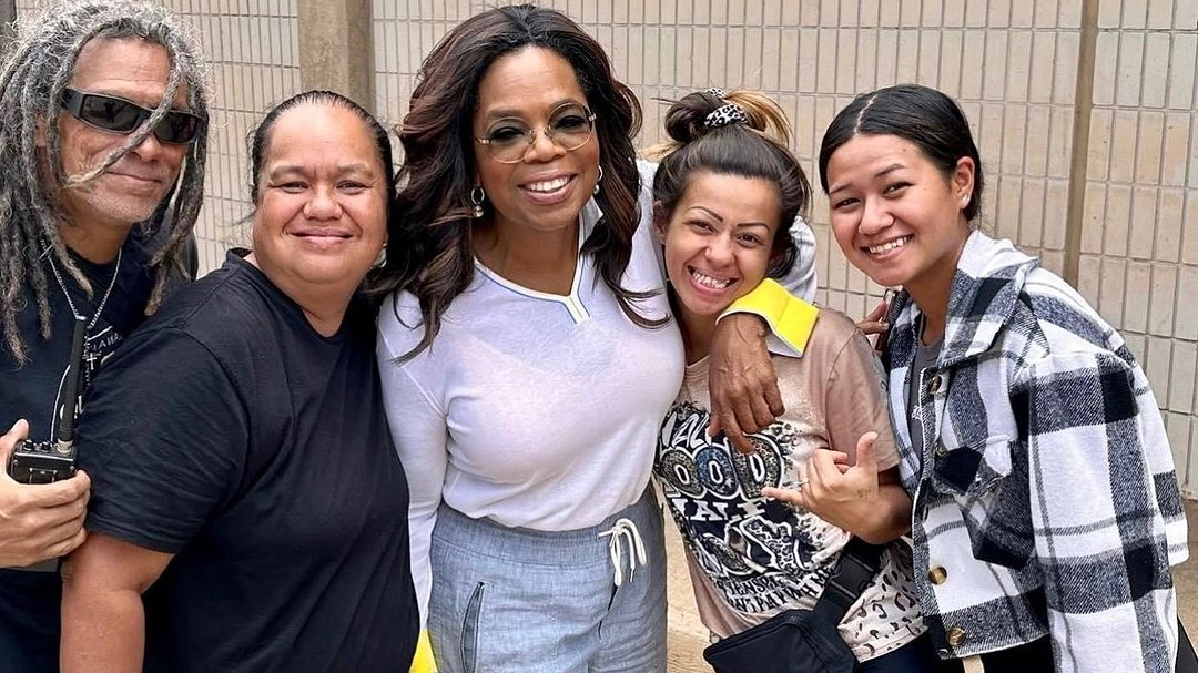 oprah winfrey con i volontari