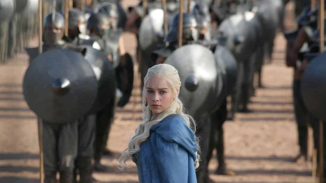 L'attrice Emilia Clarke, la biondissima Daenerys Targaryen di "Games Of Thrones"