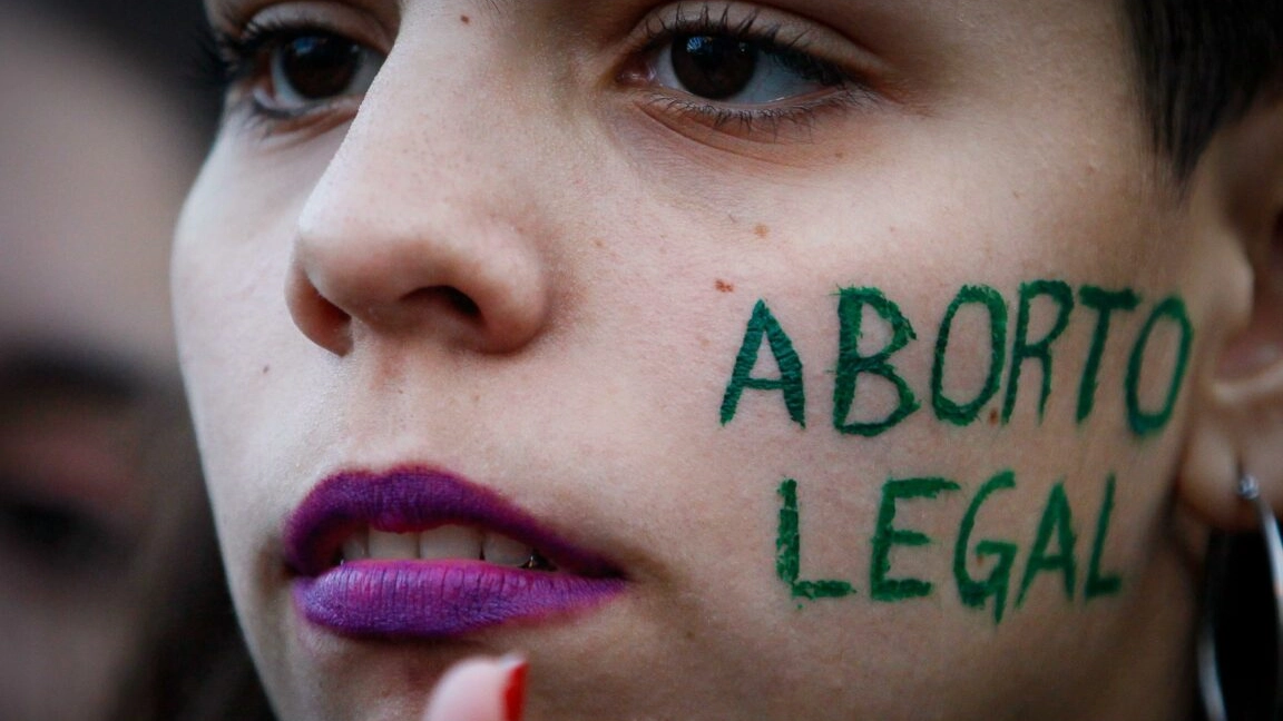 Protest to demand women's reproductive rights in Argentina