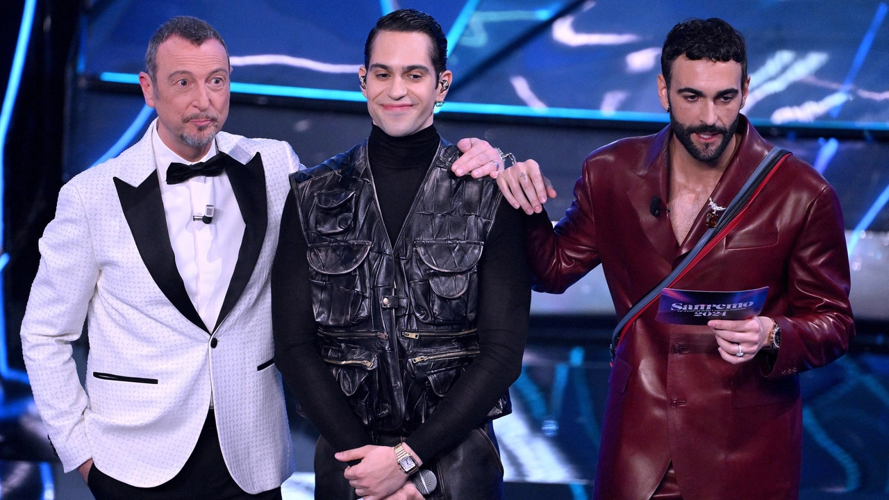 Amadeus, Mahmood e Marco Mengoni