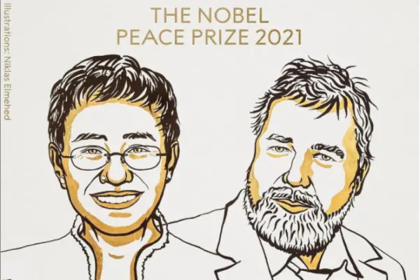 Premio Nobel per la Pace a Maria Ressa e Dmitry Muratov, difensori della libertà di espressione