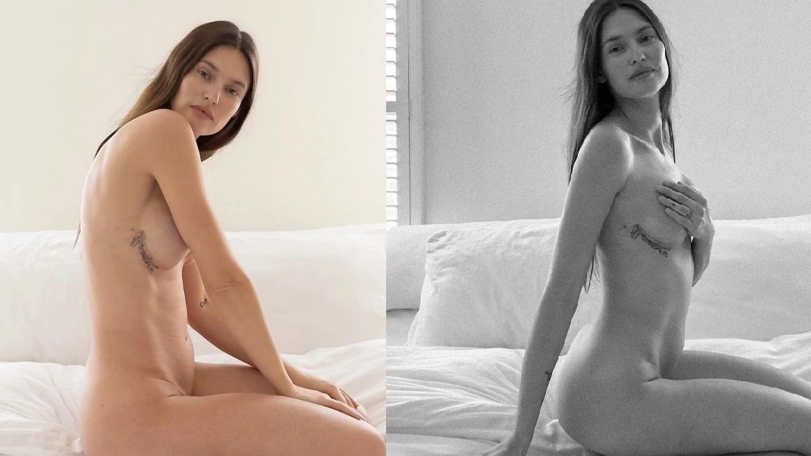 La top model lodigiana Bianca Balti (38 anni) nella foto postata su Instagram e inviata nella newsletter