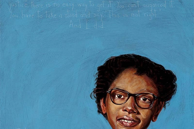 Un'illustrazione di Claudette Colvin