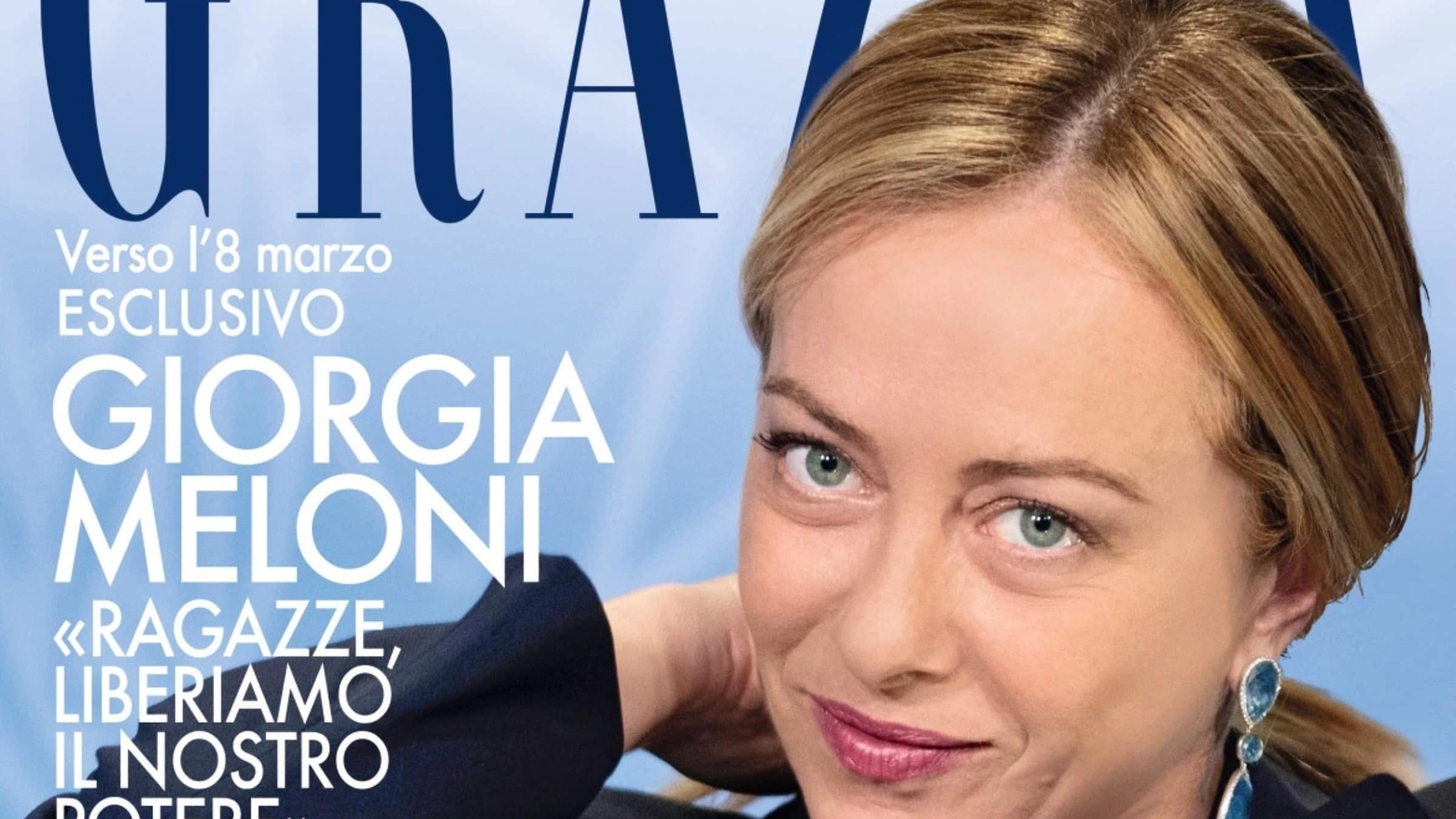 La presidente del Consiglio Giorgia Meloni in copertina sul settimanale ’Grazia’