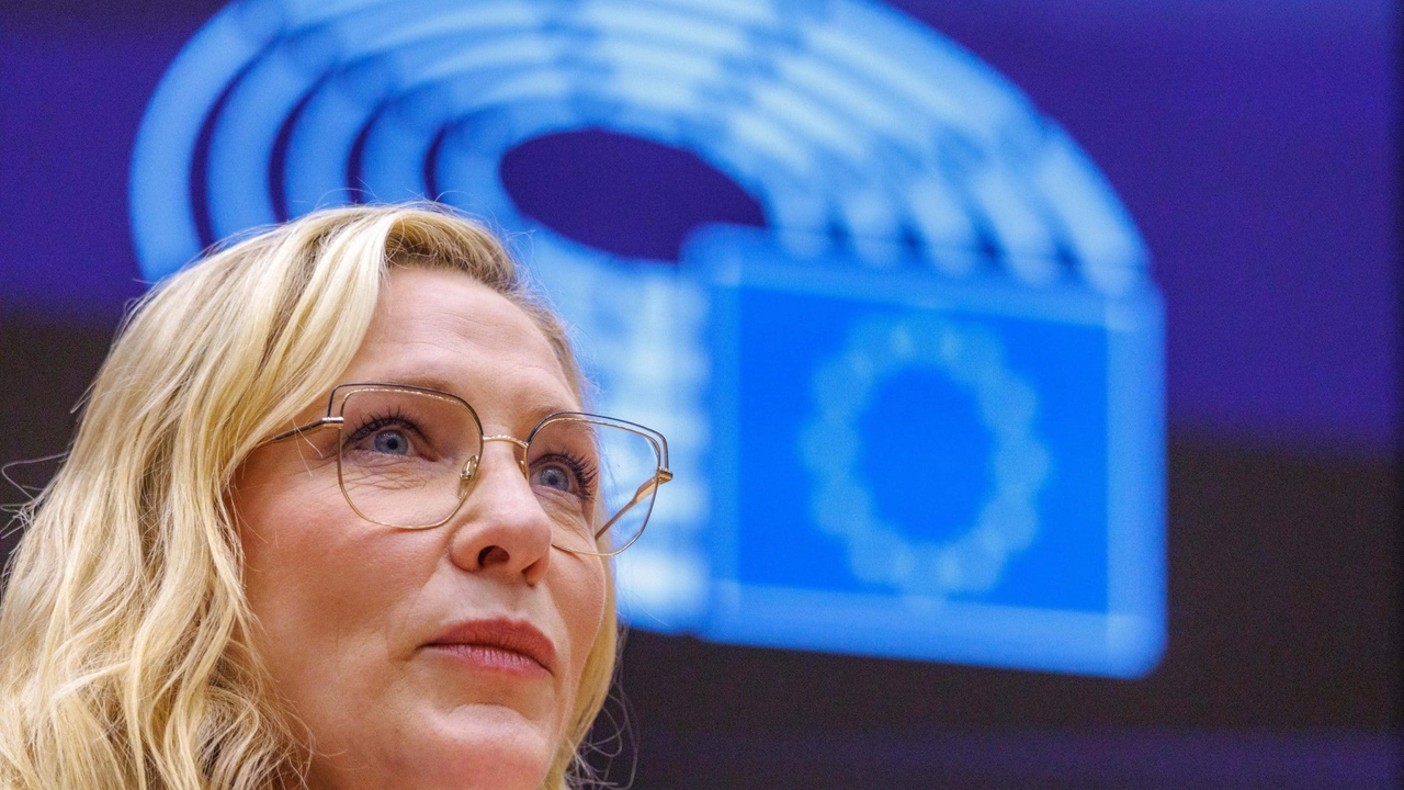 UNHCR Goodwill Ambassador Cate Blanchett adresses the EU Parliament mini plenary session