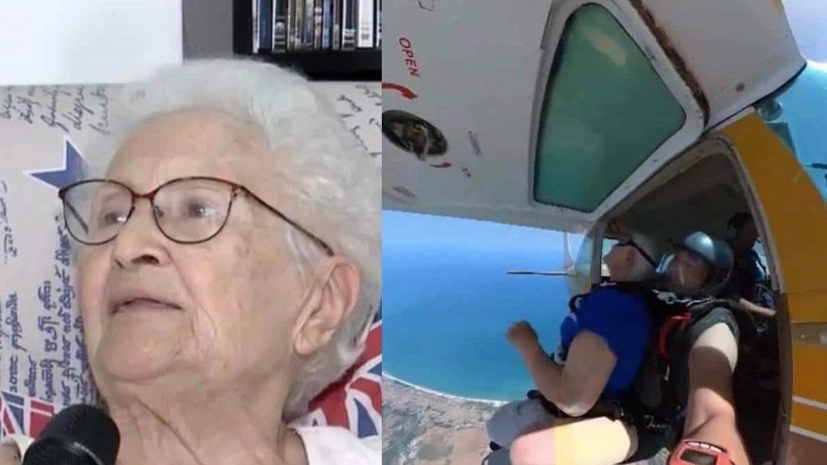 Nonna Italia ha una passione sfrenata per gli sport estremi, in particolare per il lancio con il paracadute. L’esordio risale al 2001 ed ora si è regalata per i 90 anni un quarto lancio
