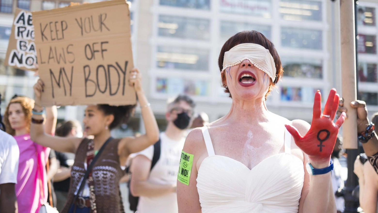 Proteste contro lo stop all'aborto in Usa (Foto Ansa)