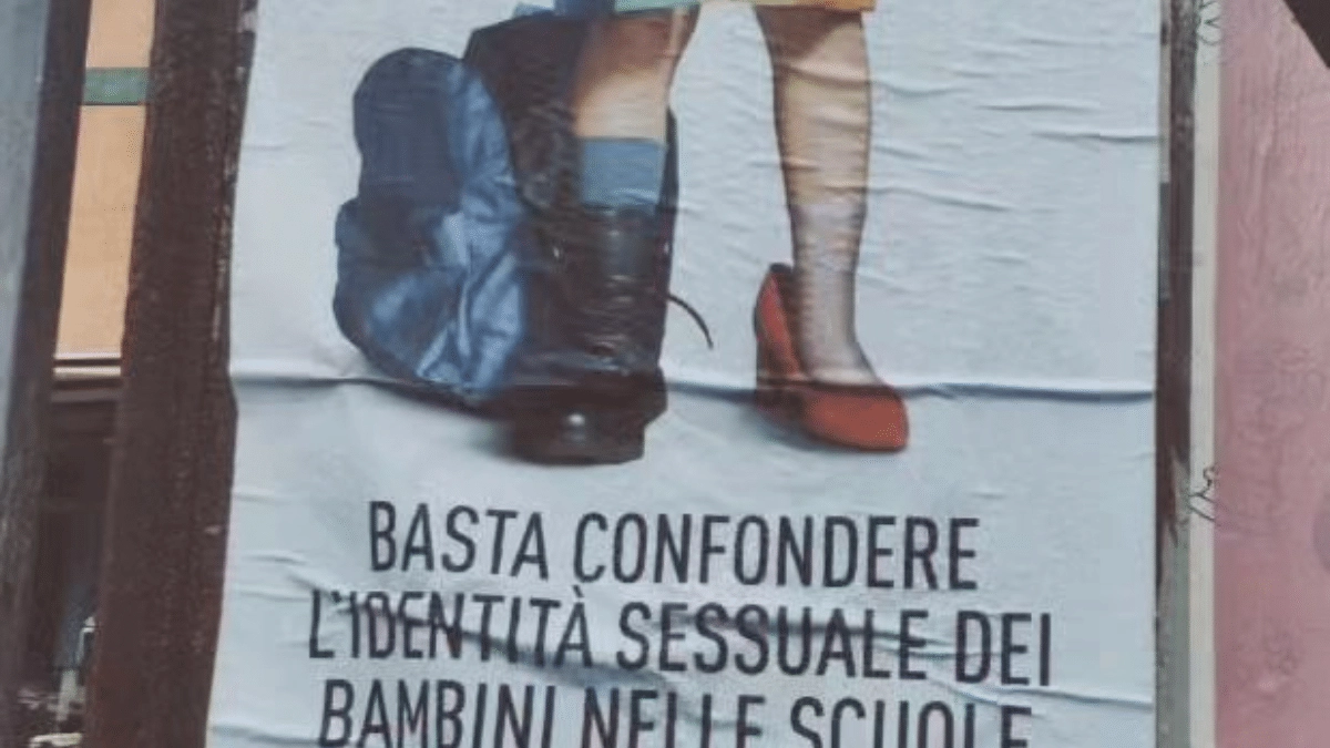 cartellone anti-lgbt