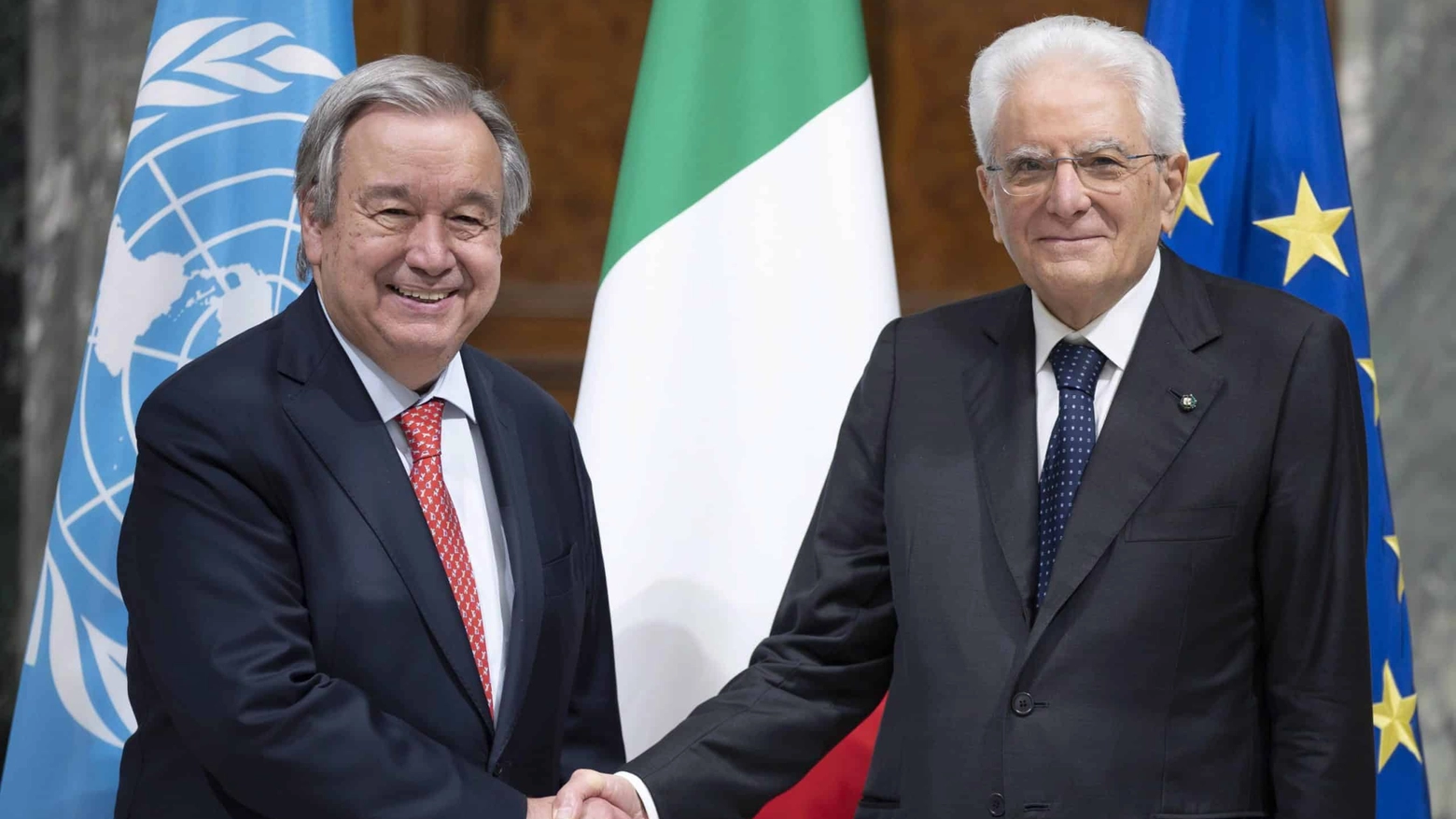 Italian President Mattarella receives UN Secretary General Guterres in Rome