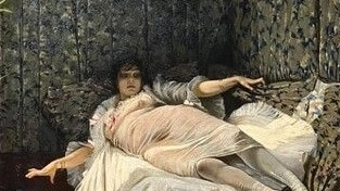 La femme de Claude, una grande tela il cui vero titolo avrebbe dovuto essere L’adultera. L’artista Francesco Mosso, scomparso a 29 anni, rappresenta il “dramma moderno” di una giovane donna vittima della violenza del marito