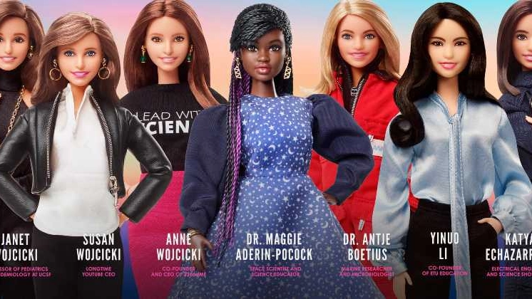 Sette nuove Barbie dedicate alle pioniere nelle materie STEM (Foto Mattel)