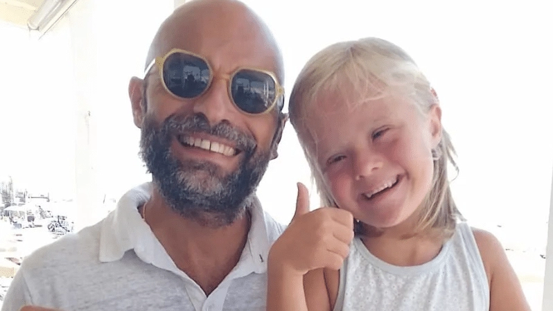 Luca Trapanese e la figlia Alba (Instagram)