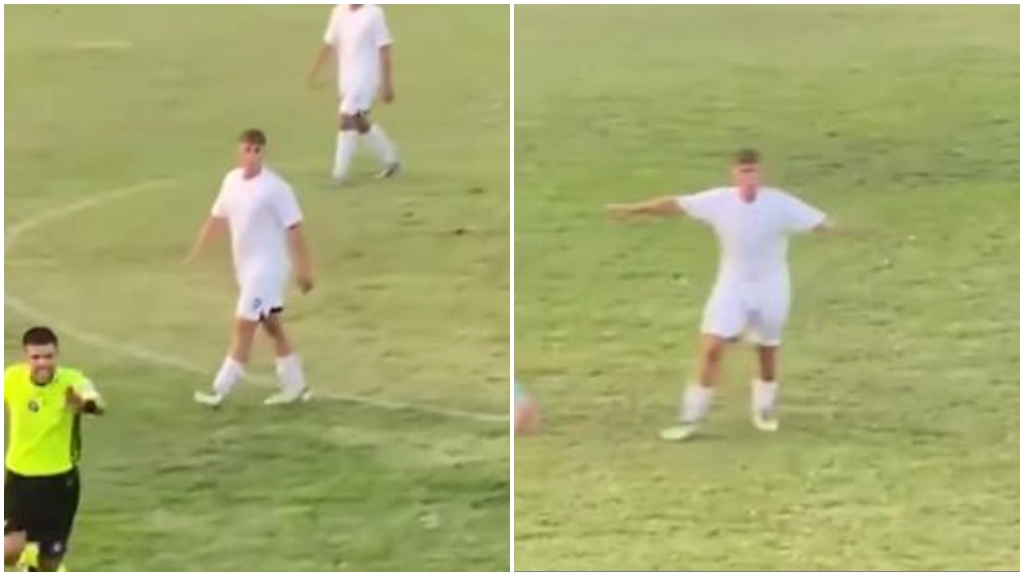 Il giovane Christian milita nella squadra sarda, che gioca in Serie D. Il video di uno spezzone di partita circola in rete. Sotto, decine di commenti in cui gli utenti attaccano il ragazzo