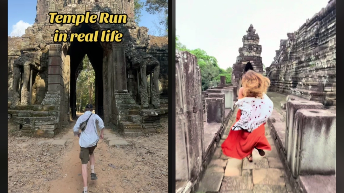 Il nuovo trend virale su Tik Tok è quello di farsi filmare mentre si corre e si salta in uno dei siti archeologici più importanti al mondo: Angkor Wat in Cambogia