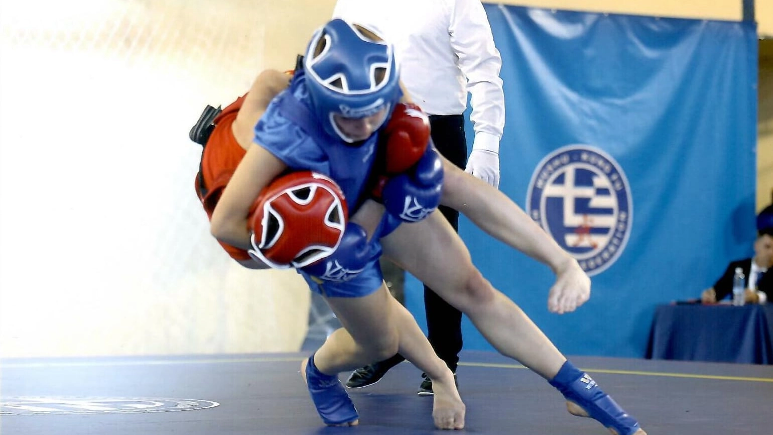 Elisabetta Sirto durante un combattimento