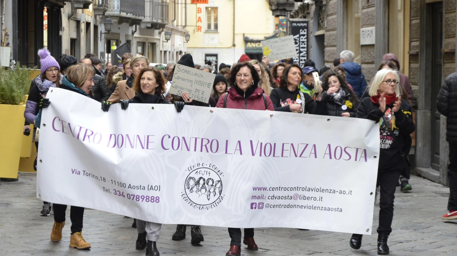 Le donne del Centro anti violenza di Aosta