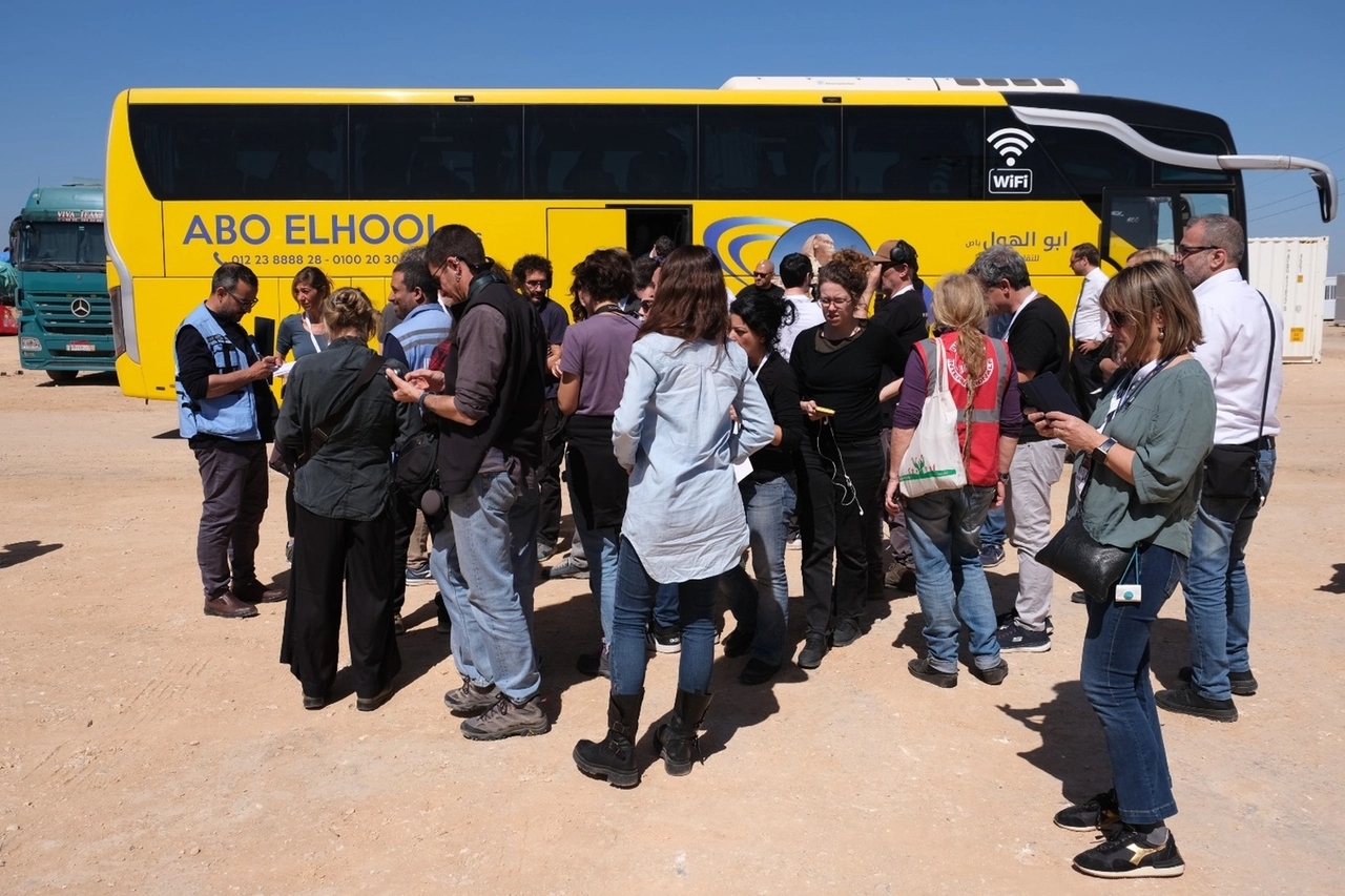 Delegazione italiana al varco di Rafah