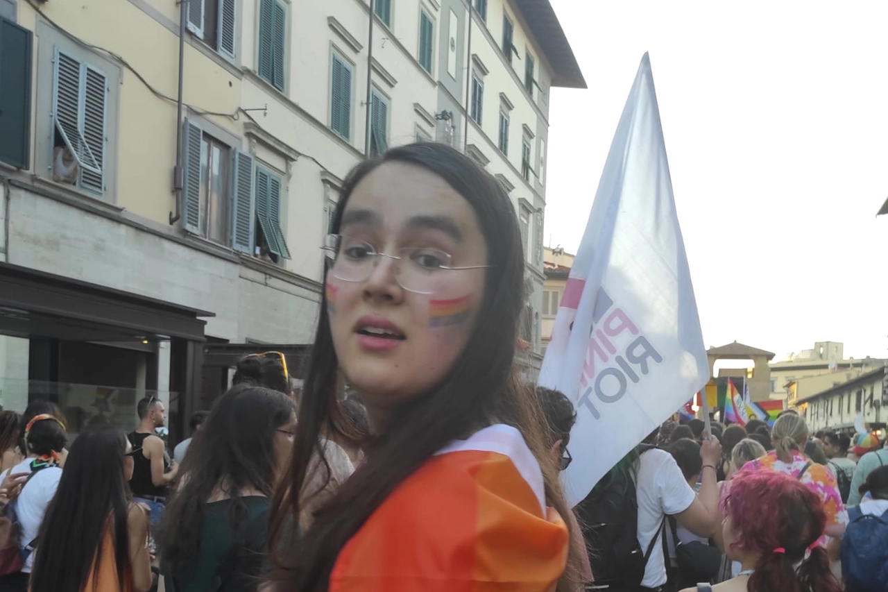 Elisabetta Ginevra Iida durante il Pride