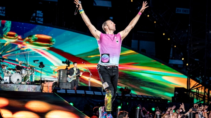 Chris Martin, frontman dei Coldplay (Ansa)