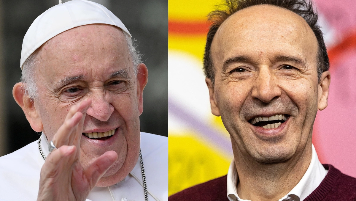 Papa Francesco e Roberto Benigni