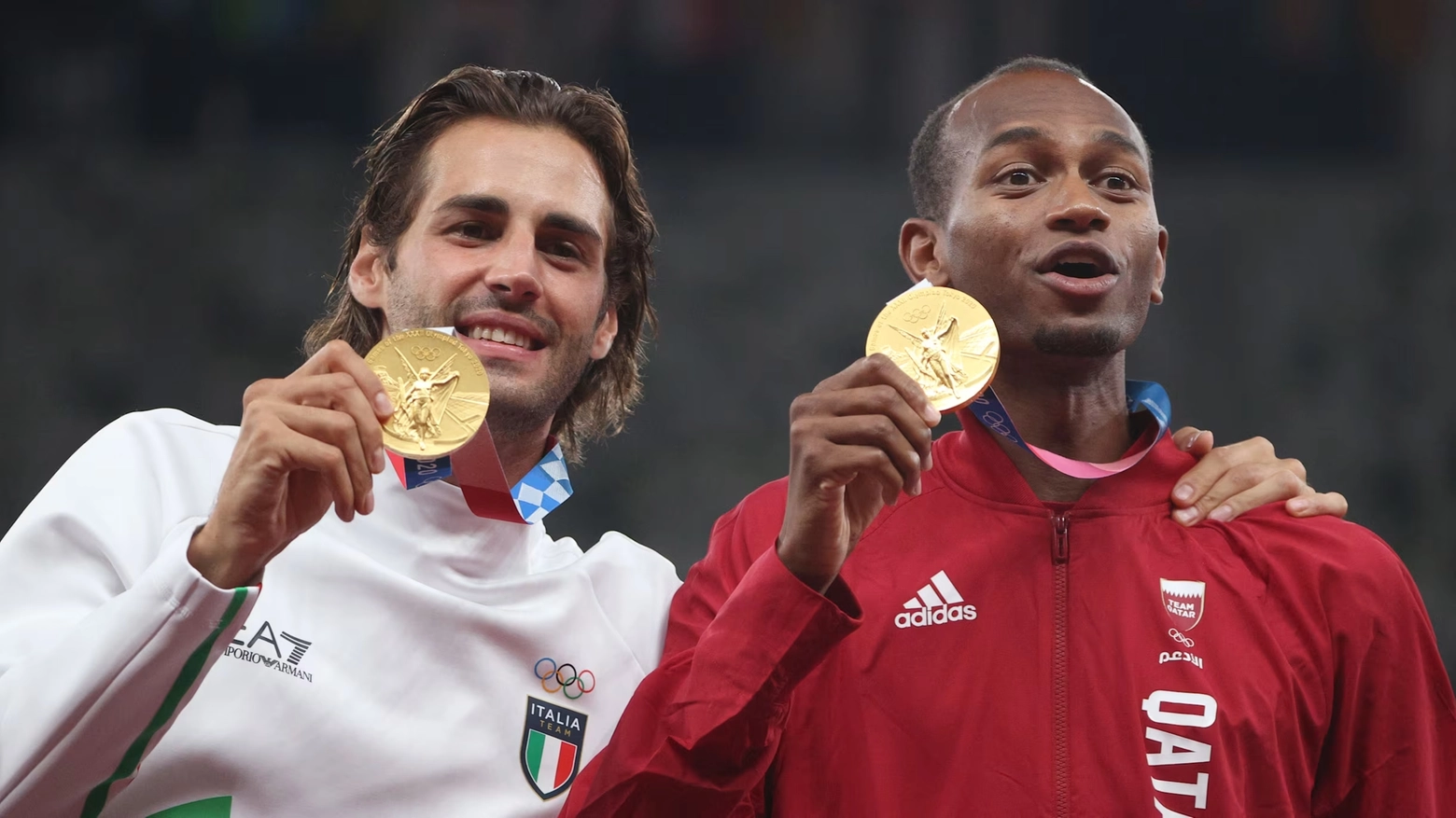 Gianmarco Tamberi e Mutaz Barshim, oro olimpico a pari merito a Tokyo 2020