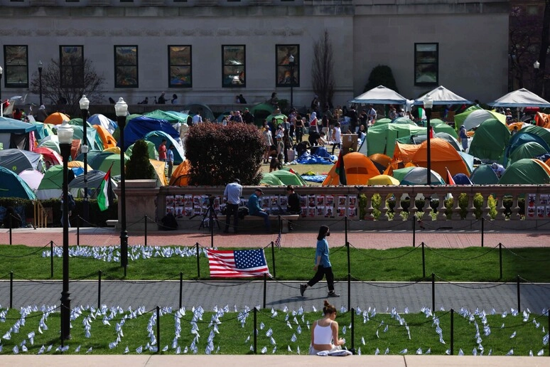 Le tende degli studenti accampati nei campus americani per le proteste pro Gaza