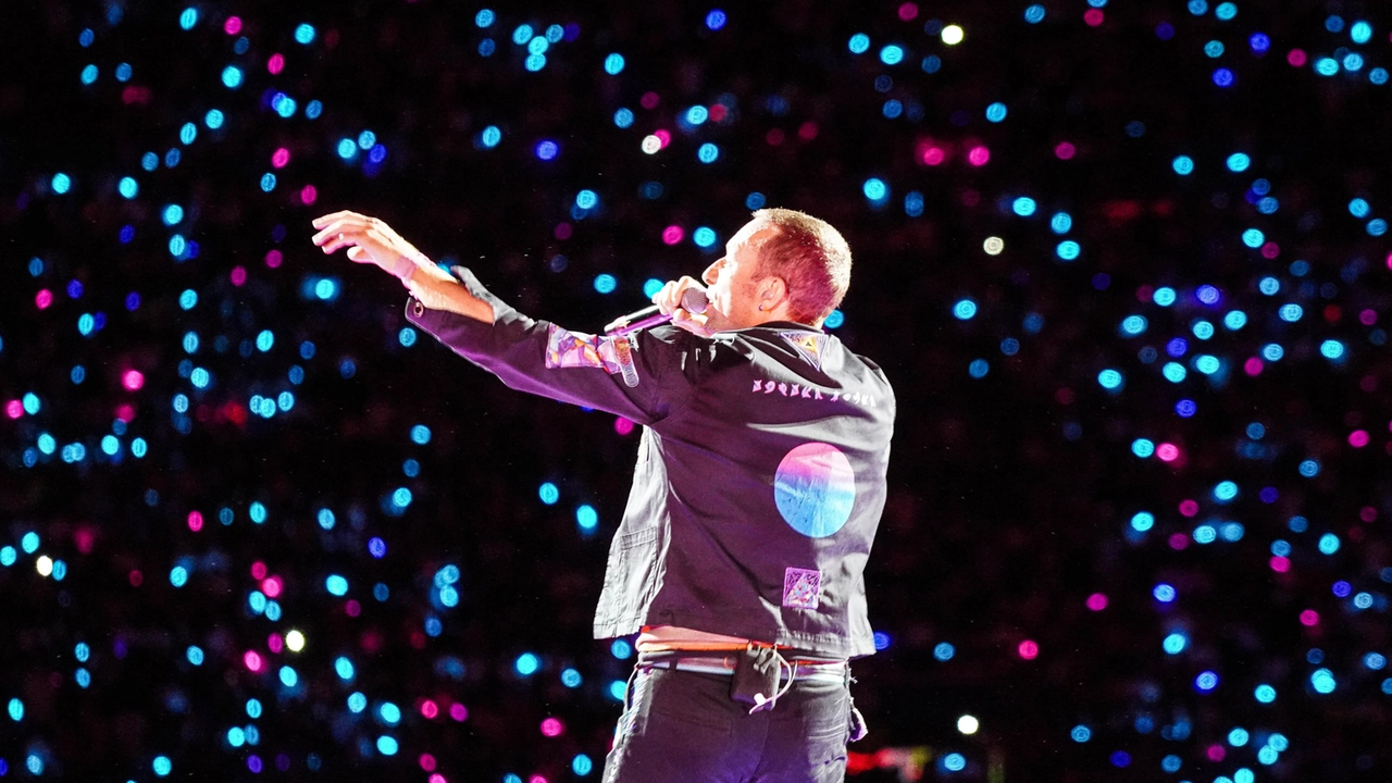 British rock band Coldplay in Naples.