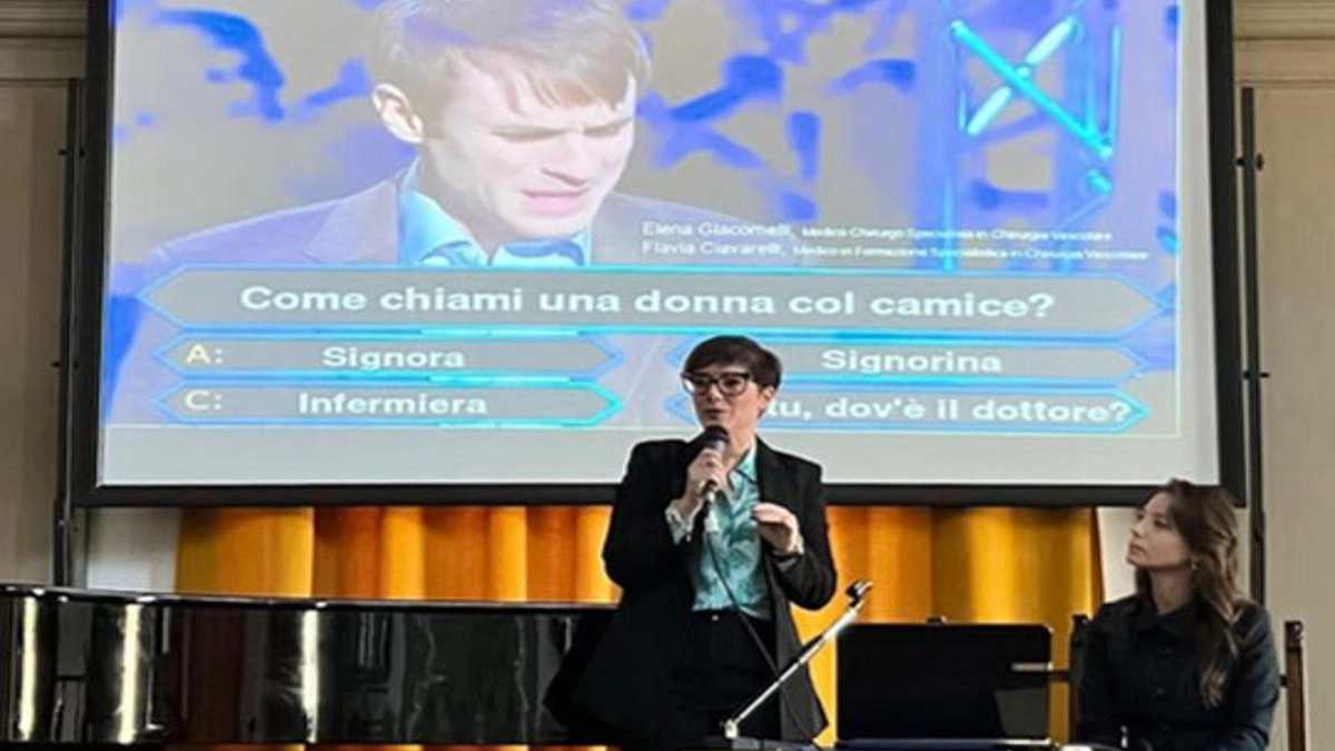 Elena Giacomelli durante la presentazione della survey sul gender gap in chirurgia vascolare