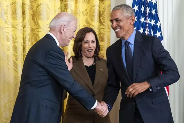 Joe Biden, Kamala Harris e Barak Obama