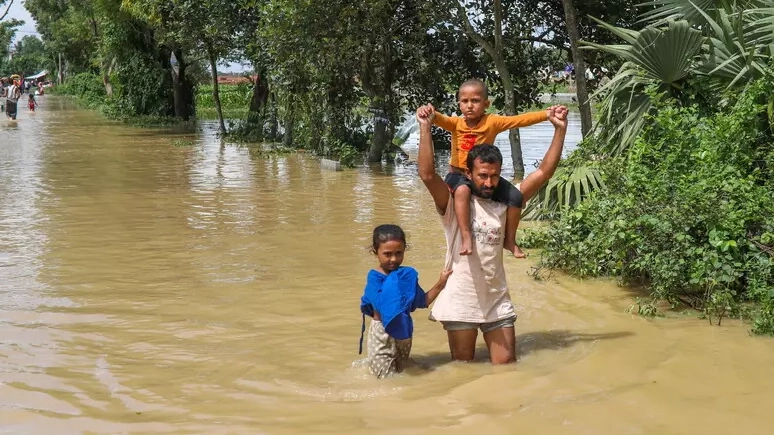 L'impatto delle piogge monsoniche nella zona est del Bangladesh