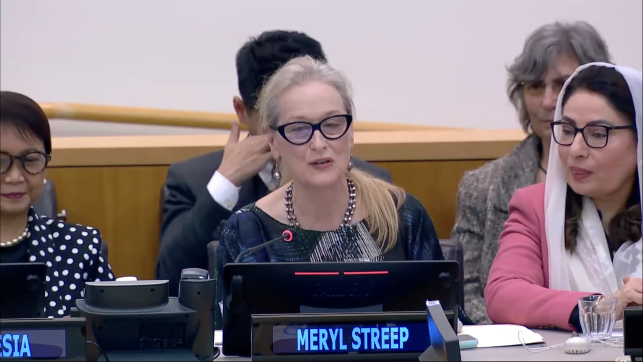 Meryl Streep all'Assemblea generale dell'Onu