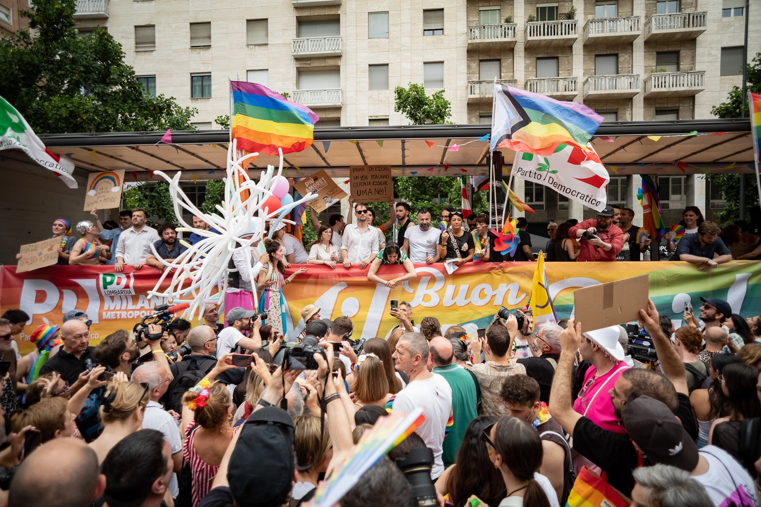 Pride Milano, 29 giugno 2024 (ANSA/DAVIDE CANELLA)