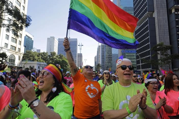 L'edizione 2023 del Pride a San Paolo (ANSA)