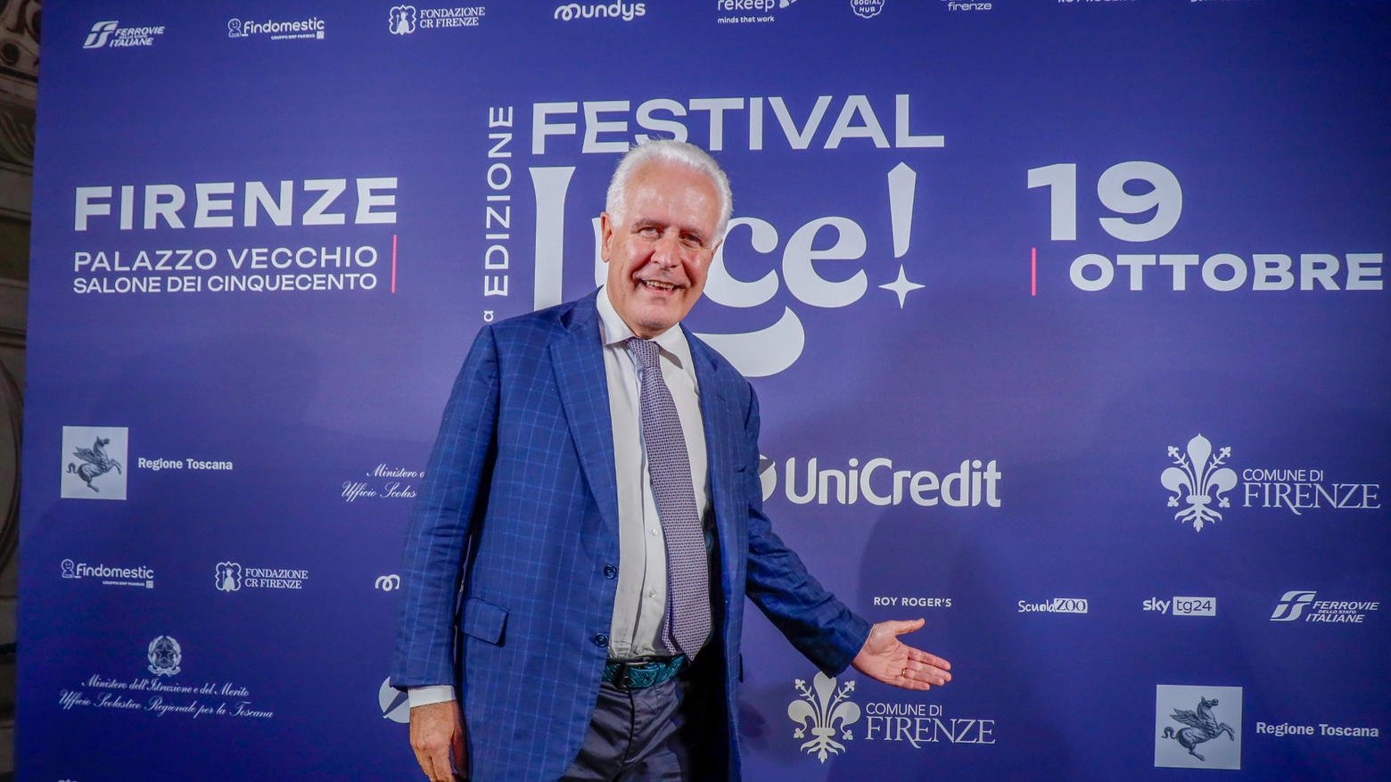 Il presidente della Regione Toscana, sul palco del Festival di Luce!, tocca diversi argomenti, tra cui anche quello dei fenomeni meteo estremi