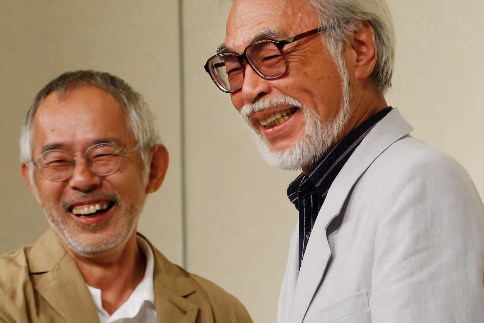 I fondatori dello Studio Ghibli Toshio Suzuki e Hayao Miyazaki