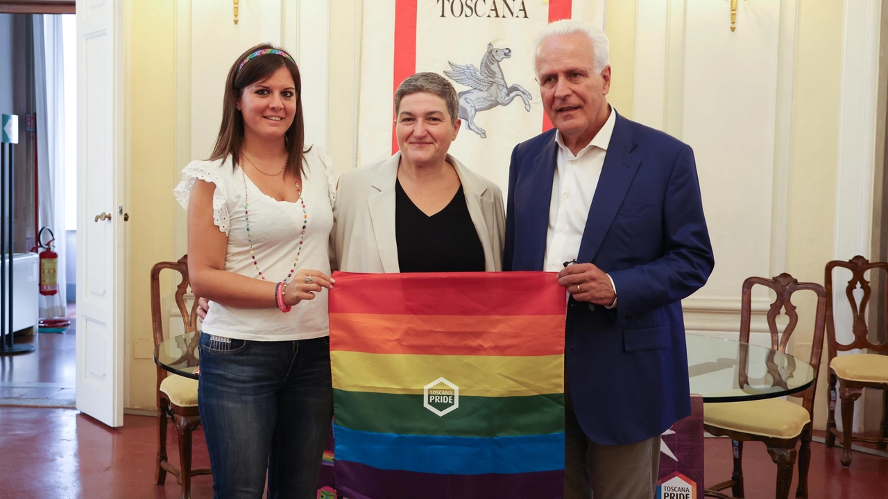 Presentazione Toscana pride con Eugenio Giani, Alessandra Nardini, Monia Marcacci portavoce Pride (Giuseppe Cabras/New Press Photo)