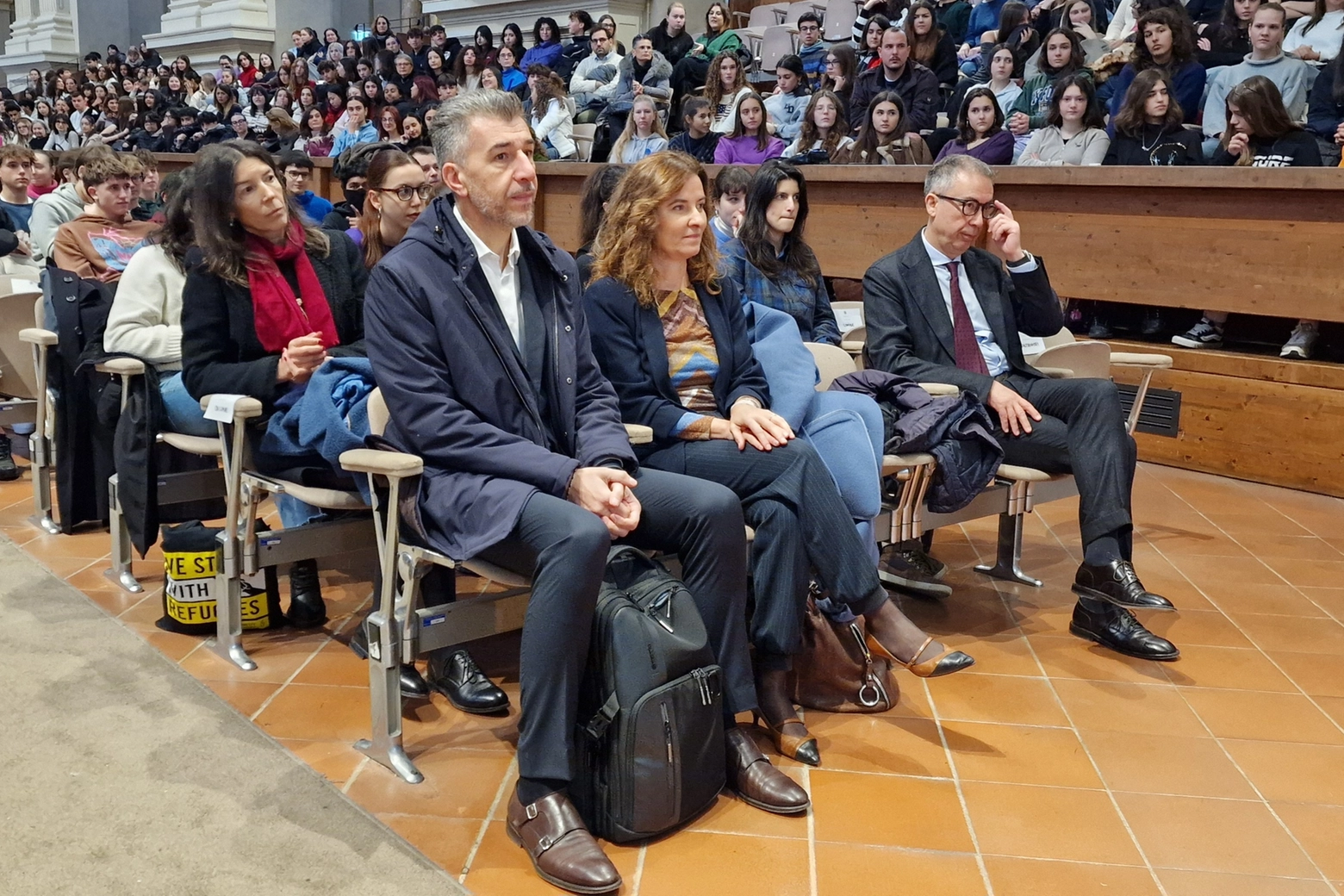  VIOLENZA DONNE. BOLOGNA, STANDING OVATION STUDENTI PER GINO CECCHETTIN /FOTO "OGNI MANCANZA LIBERT