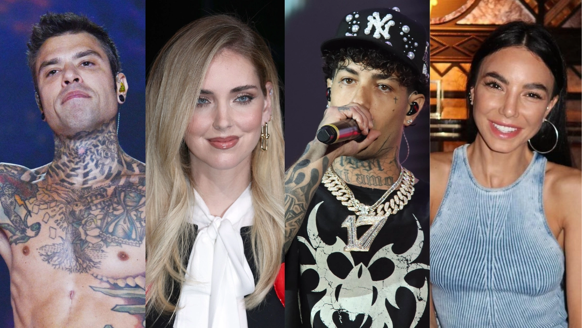 Fedez, Chiara Ferragni, Tony Effe e Chiara Biasi