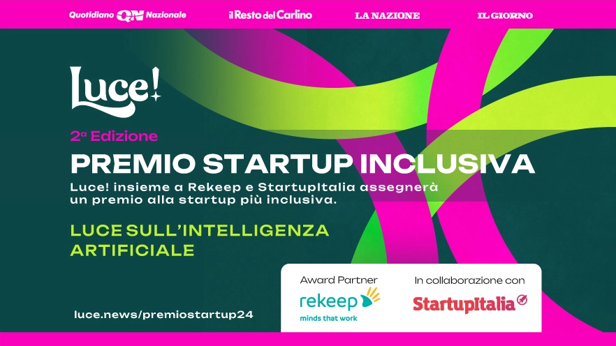 Fino al 7 luglio le aziende italiane che si sono distinte per progetti altamente innovativi e di ricerca nei campi dell’inclusione sociale, la battaglia contro il gender gap, la sostenibilità ambientale e diritti civili possono candidarsi. La premiazione in occasione del Festival di Luce! sabato 19 ottobre a Firenze. Il premio è in collaborazione con Rekeep e StartupItalia