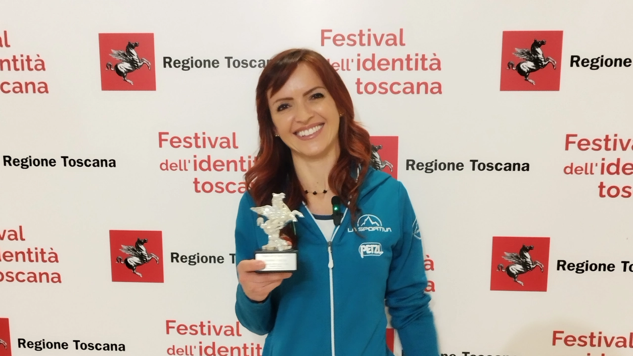 Fiamma Cocchi, atleta fiorentina di paraclimbing, premiata col Pegaso per lo Sport