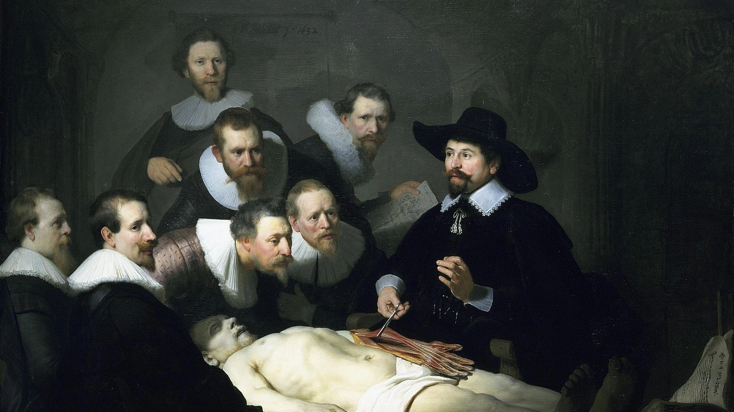 "Lezione di anatomia del dottor Tulp", Rembrant
