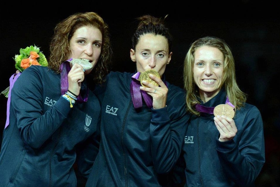 Arianna Errigo, Elisa Di Francisca e Valentina Vezzali