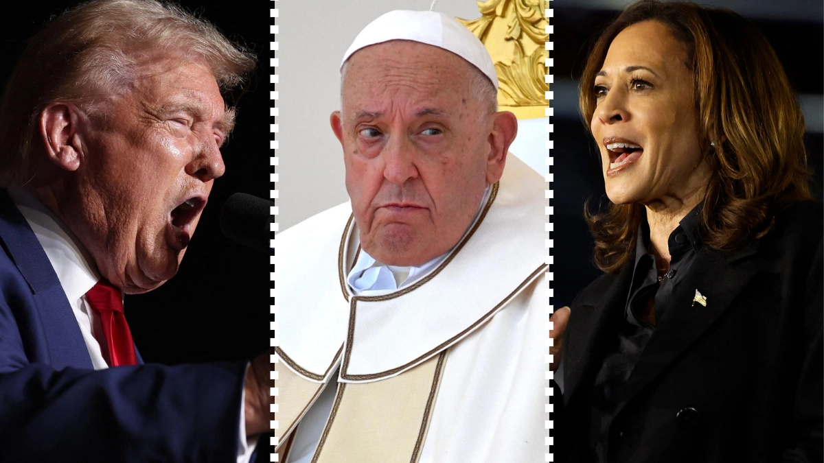 Papa Francesco-Trump-Harris