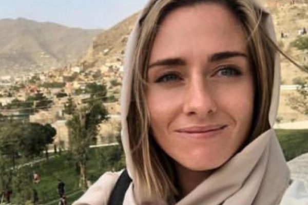 Charlotte Bellis, una giornalista neozelandese incinta è stata accolta dai talebani a Kabul dopo che, a causa delle norme anti-Covid, il suo Paese non l'ha autorizzata a rientrare dal Qatar, 30 gennaio 2022. TWITTER ++HO - NO SALES EDITORIAL USE ONLY++