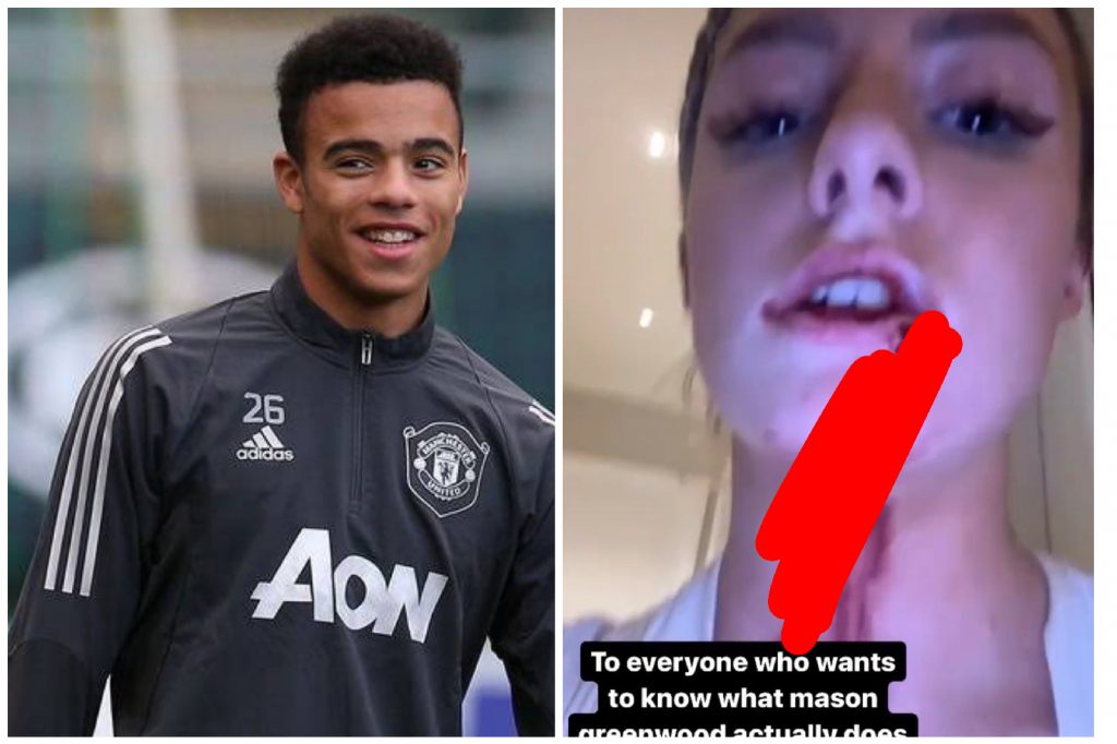 L’ex fidanzata dell’attaccante del Manchester United, Mason Greenwood, lo ha accusato su Instagram di averla aggredita