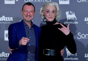 Sanremo 2022: Drusilla Foer e Amadeus