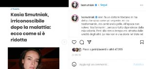 Kasia Smutniak: confessione “body positive” su Instagram