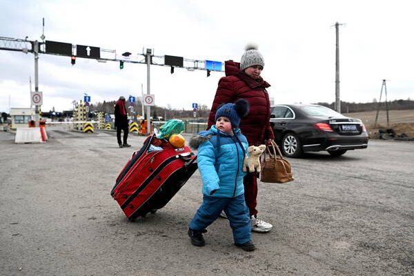 Rifugiati in fuga dall'Ucraina
