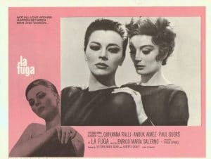 Giovanna Raleigh, 87, played the lesbian role in 1964 with Anouk Aimee in Paolo Spinola's The Escape.