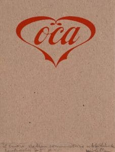 Mirella Bentivoglio, ’Il cuore della consumatrice ubbidiente’, 1975, serigrafia su carta da pane